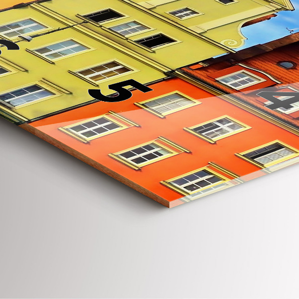 Ceas pătrat de perete din sticlă Wrocław - Orașul Vechi