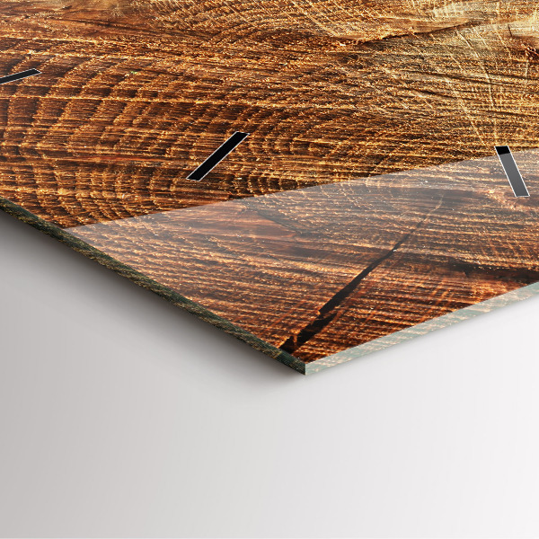 Ceas pătrat de perete din sticlă Trunchi bătrân de copac