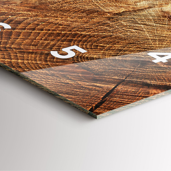 Ceas pătrat de perete din sticlă Trunchi bătrân de copac