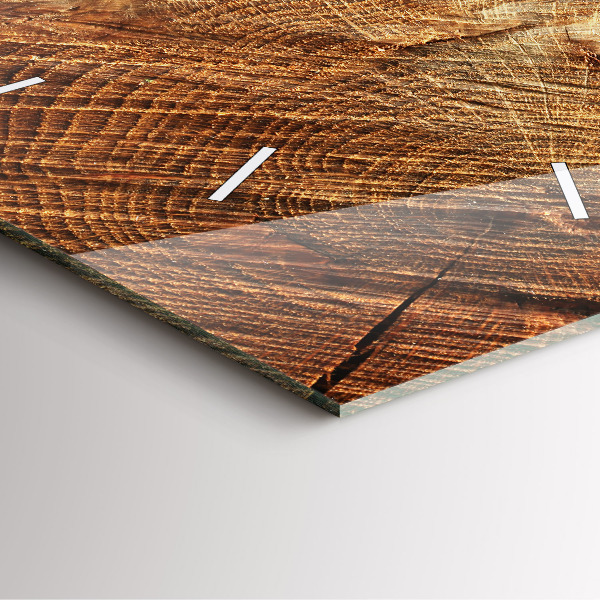 Ceas pătrat de perete din sticlă Trunchi bătrân de copac