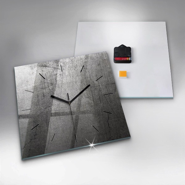 Ceas pătrat de perete din sticlă Perete metalic