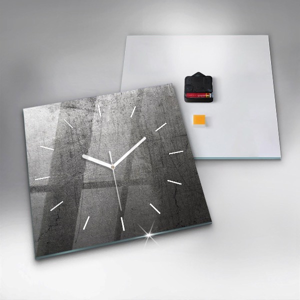 Ceas pătrat de perete din sticlă Perete metalic