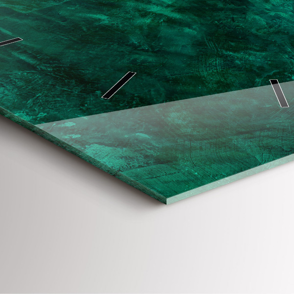 Ceas pătrat de perete din sticlă Perete de smarald