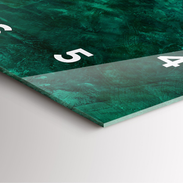 Ceas pătrat de perete din sticlă Perete de smarald