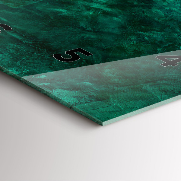 Ceas pătrat de perete din sticlă Perete de smarald