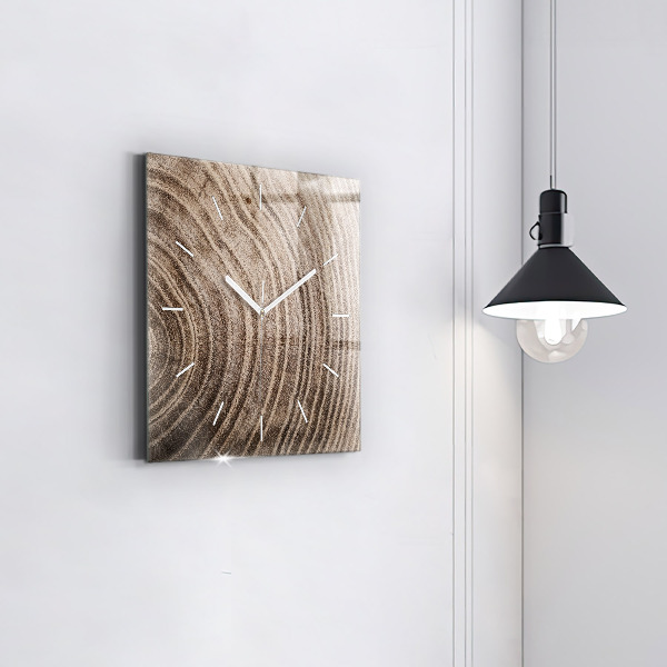 Ceas pătrat de perete din sticlă Trunchi