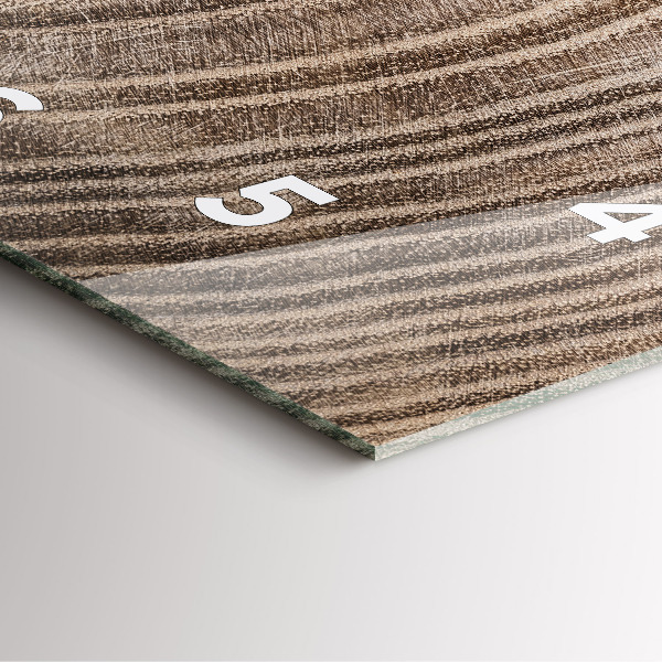 Ceas pătrat de perete din sticlă Trunchi