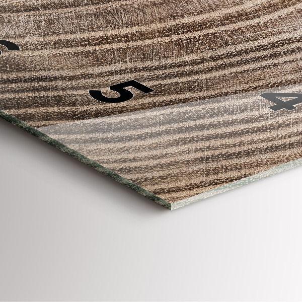 Ceas pătrat de perete din sticlă Trunchi