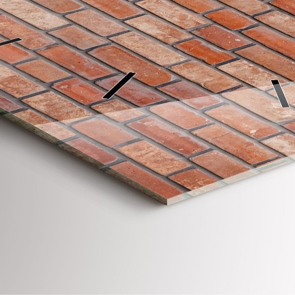 Ceas pătrat de perete din sticlă Zid de cărămidă