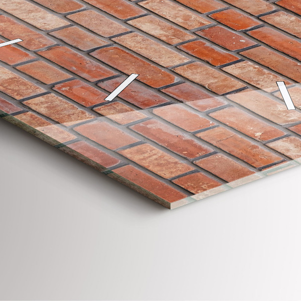 Ceas pătrat de perete din sticlă Zid de cărămidă