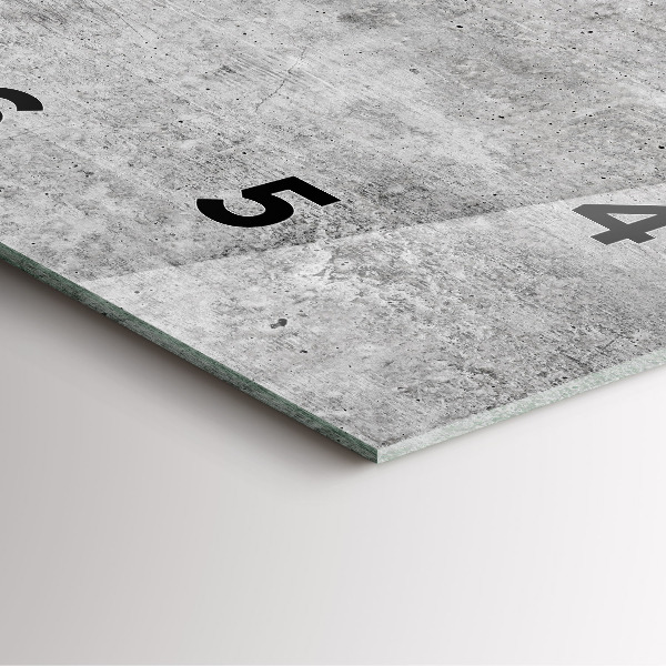 Ceas pătrat de perete din sticlă Perete brut