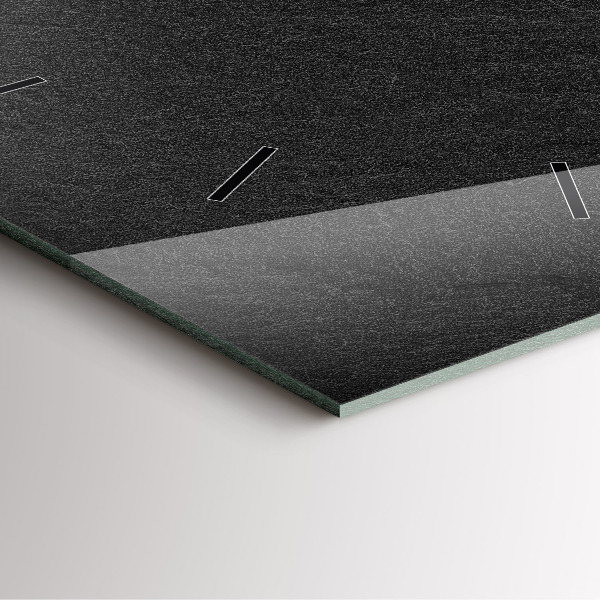 Ceas pătrat de perete din sticlă Stâncă întunecată