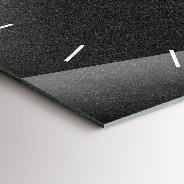 Ceas pătrat de perete din sticlă Stâncă întunecată