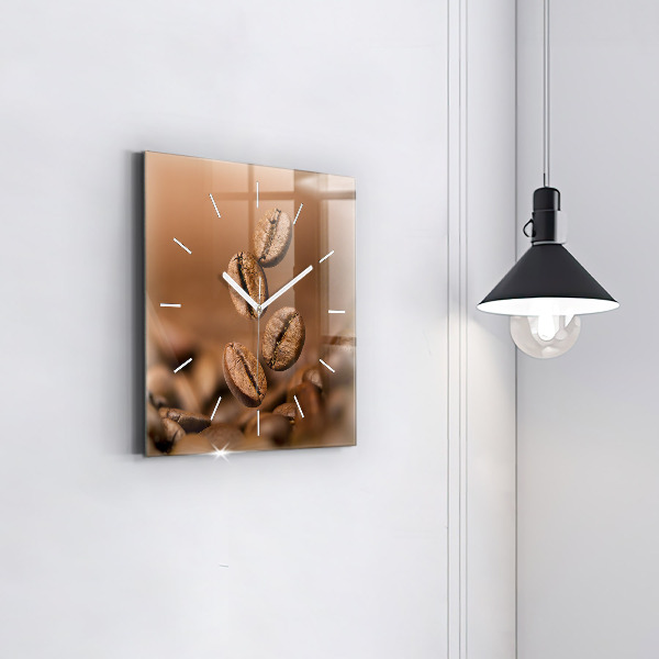 Ceas pătrat de perete din sticlă Culori abstracte