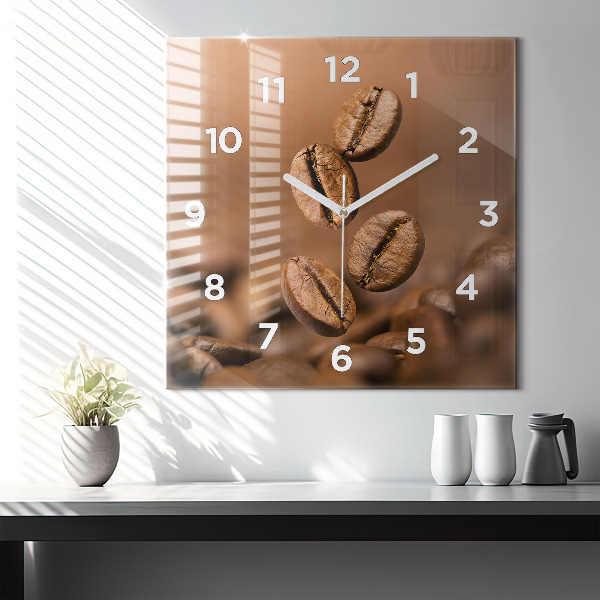 Ceas pătrat de perete din sticlă Culori abstracte