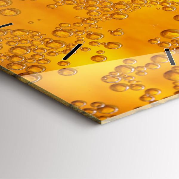 Ceas pătrat de perete din sticlă Bere cu spumă