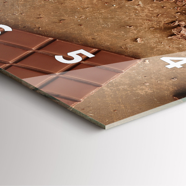 Ceas pătrat de perete din sticlă Batoane de ciocolată