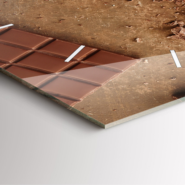 Ceas pătrat de perete din sticlă Batoane de ciocolată