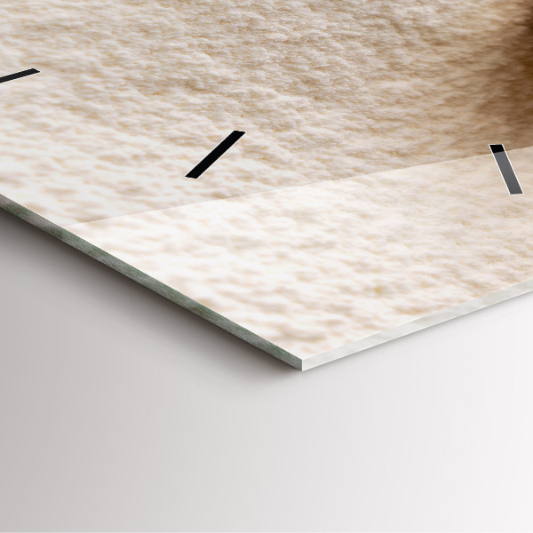 Ceas pătrat de perete din sticlă Făină și spice