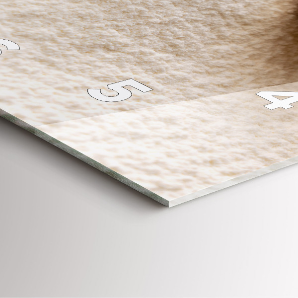 Ceas pătrat de perete din sticlă Făină și spice