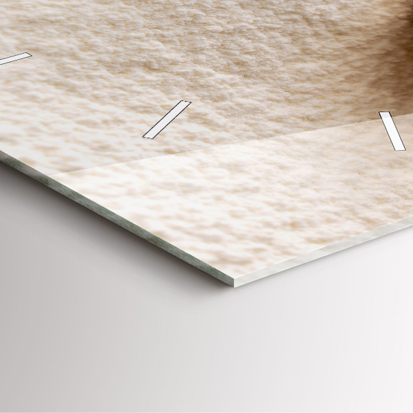 Ceas pătrat de perete din sticlă Făină și spice