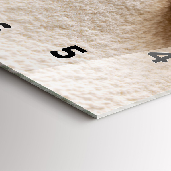 Ceas pătrat de perete din sticlă Făină și spice