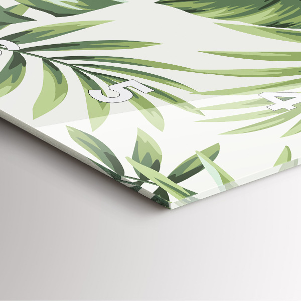 Ceas pătrat de perete din sticlă Model tropical