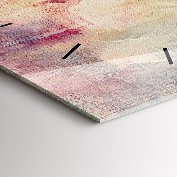 Ceas pătrat de perete din sticlă Abstracție pictată