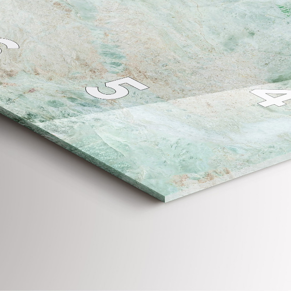 Ceas pătrat de perete din sticlă Textura de piatră de marmură