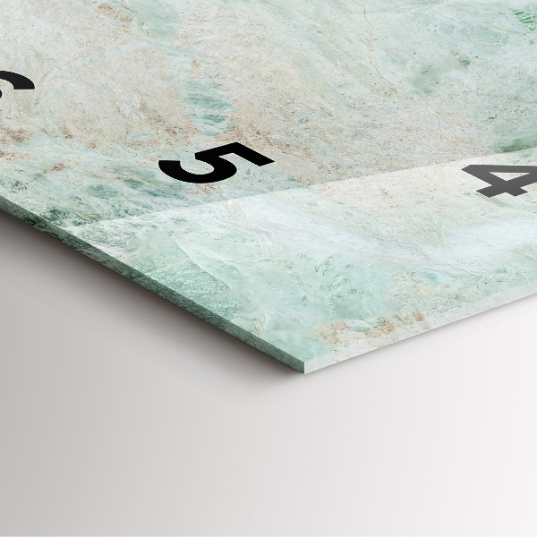 Ceas pătrat de perete din sticlă Textura de piatră de marmură