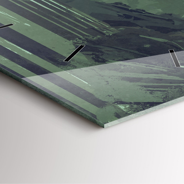 Ceas pătrat de perete din sticlă Samurai în pădure