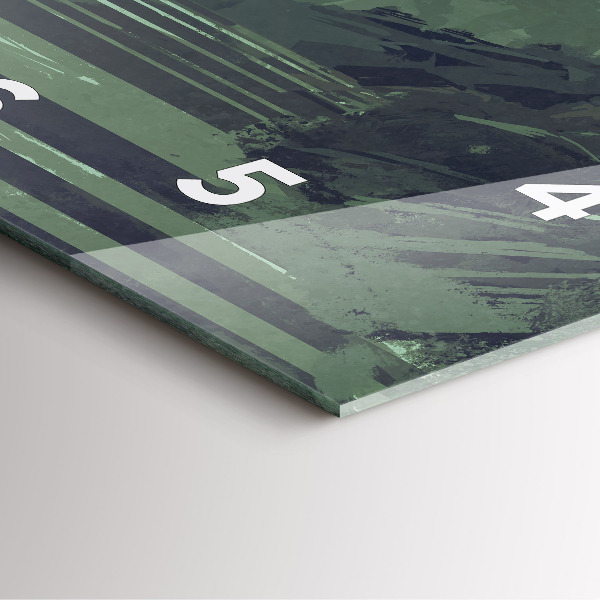 Ceas pătrat de perete din sticlă Samurai în pădure