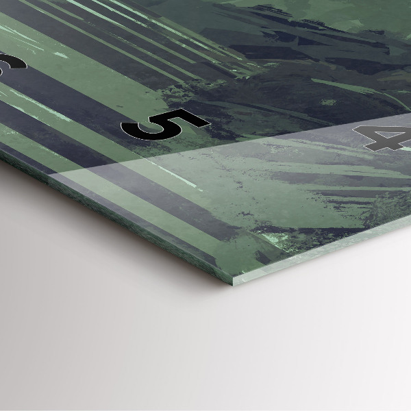 Ceas pătrat de perete din sticlă Samurai în pădure