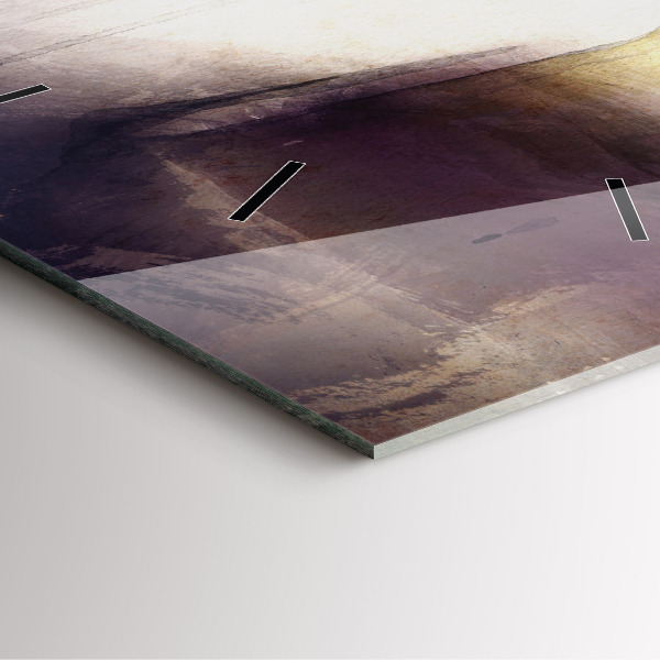 Ceas pătrat de perete din sticlă Portret abstract al unei femei