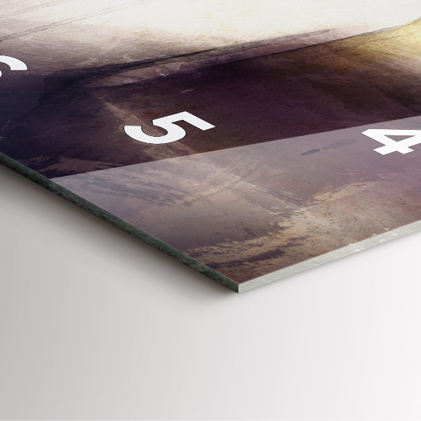 Ceas pătrat de perete din sticlă Portret abstract al unei femei