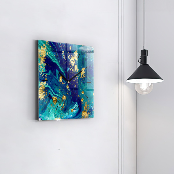 Ceas pătrat de perete din sticlă Abstracția modernă