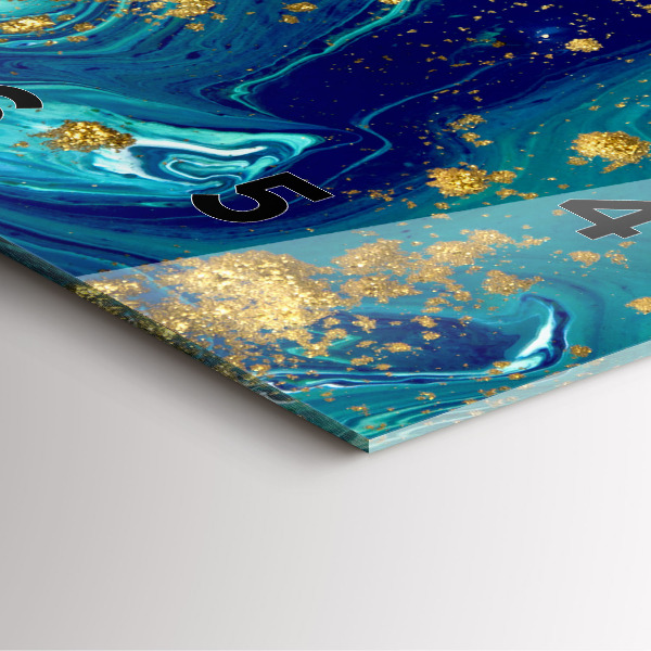 Ceas pătrat de perete din sticlă Abstracția modernă