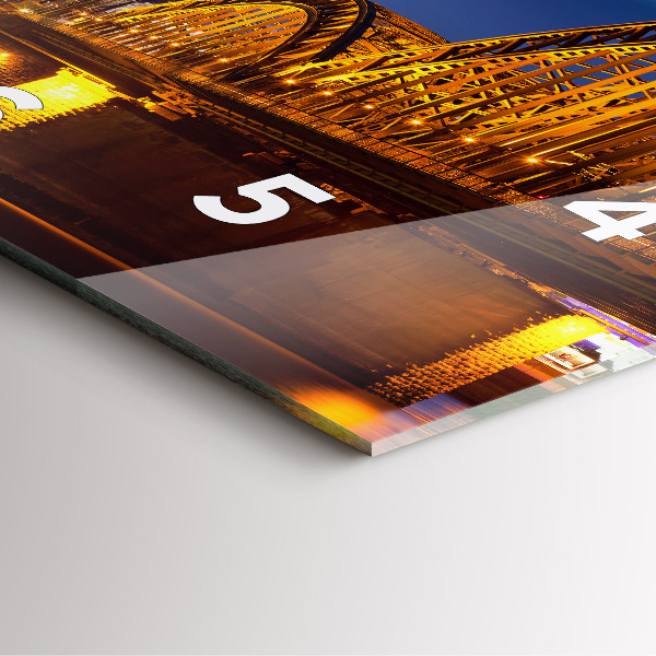 Ceas pătrat de perete din sticlă Pod din Germania