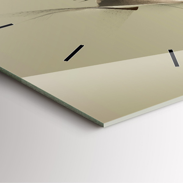 Ceas pătrat de perete din sticlă Elan grafic