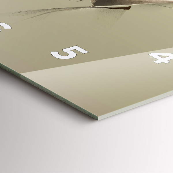 Ceas pătrat de perete din sticlă Elan grafic