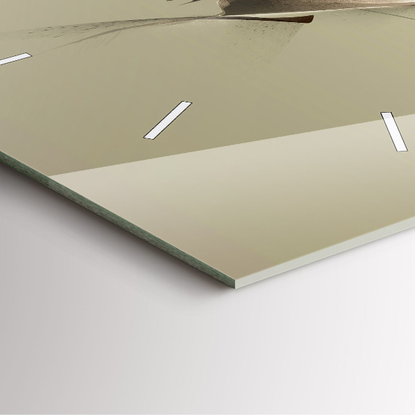 Ceas pătrat de perete din sticlă Elan grafic