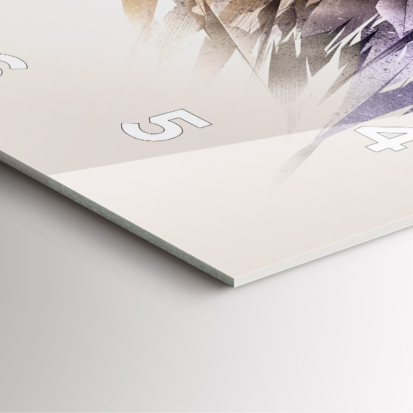 Ceas pătrat de perete din sticlă Pasăre de prădăre