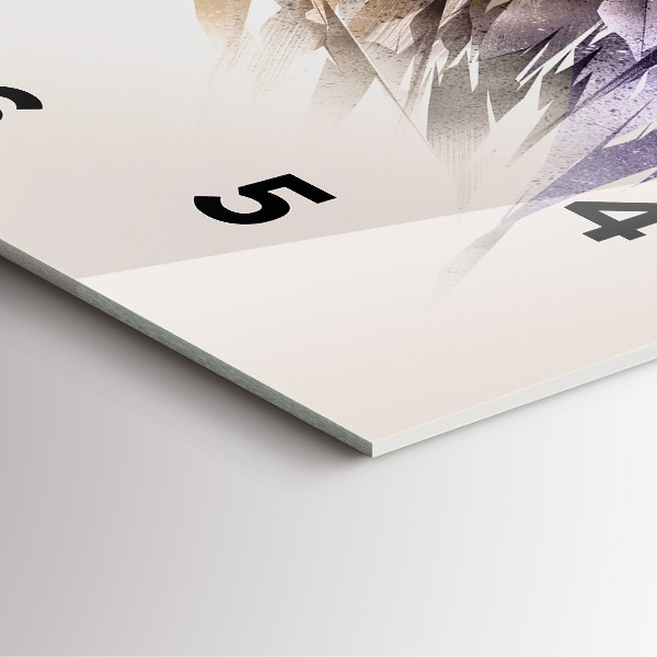 Ceas pătrat de perete din sticlă Pasăre de prădăre