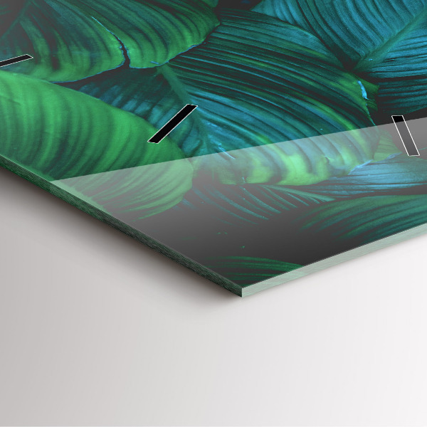 Ceas pătrat de perete din sticlă Natura pleacă