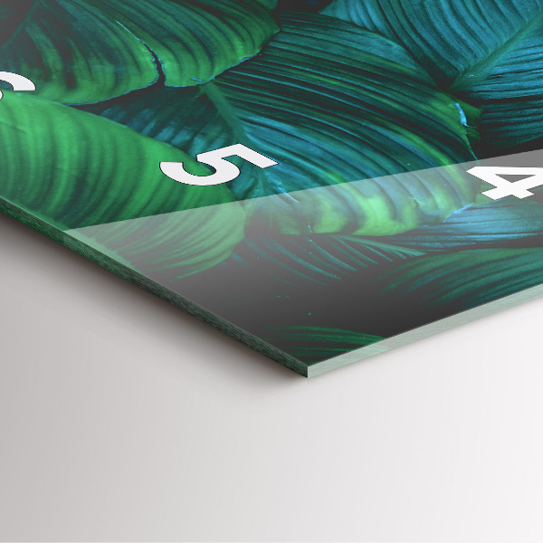 Ceas pătrat de perete din sticlă Natura pleacă