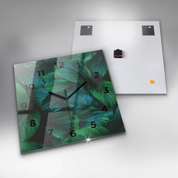 Ceas pătrat de perete din sticlă Natura pleacă