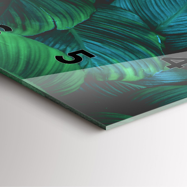 Ceas pătrat de perete din sticlă Natura pleacă