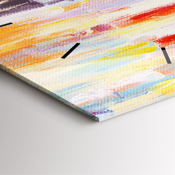 Ceas pătrat de perete din sticlă Cuplu în ploaie