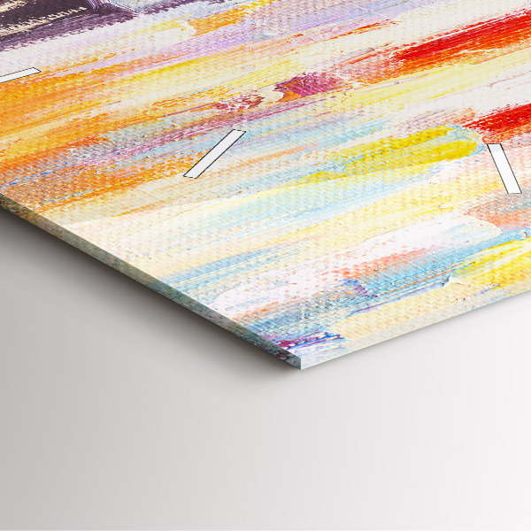 Ceas pătrat de perete din sticlă Cuplu în ploaie