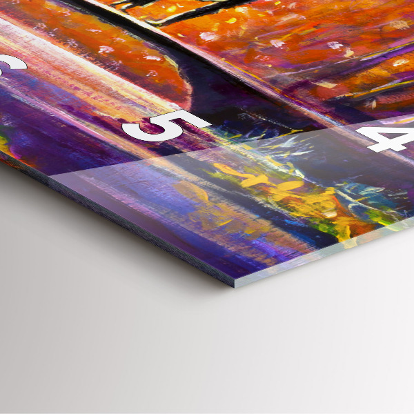 Ceas pătrat de perete din sticlă Cuplu în pădure